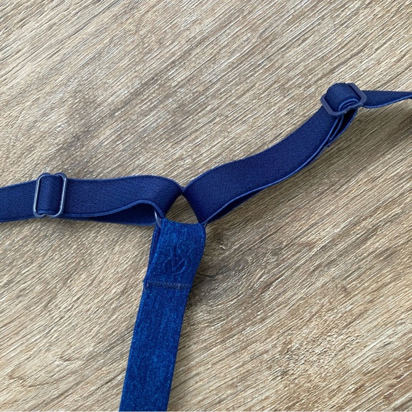 Victorias Secret Womens Bra 34D Racerback Semi Demi Blue Front Hook Padded - Picture 4 of 10